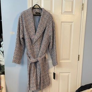 Kathy Ireland Textured Blue Pea Coat